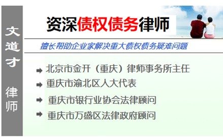 文道才,重慶債權(quán)債務(wù)律師